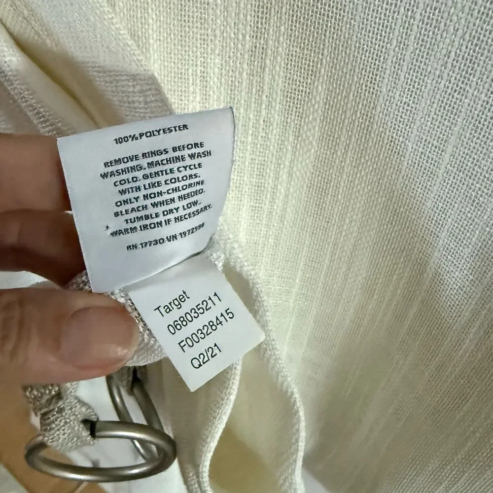 Target Threshold Edge Solid Sheer Window Curtain Panel Set NWOT